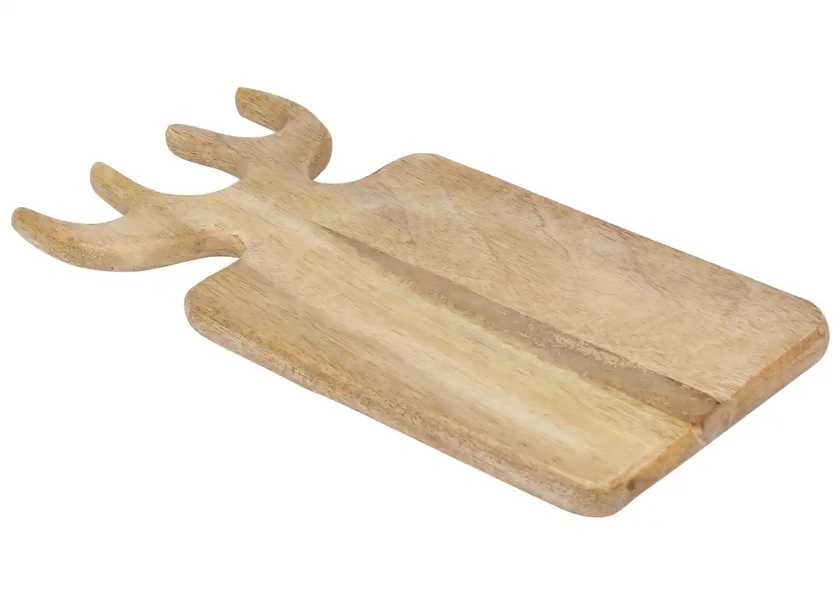 Bild 1 von Servierbrett „Geweih“ Geweihgriff Mangoholz