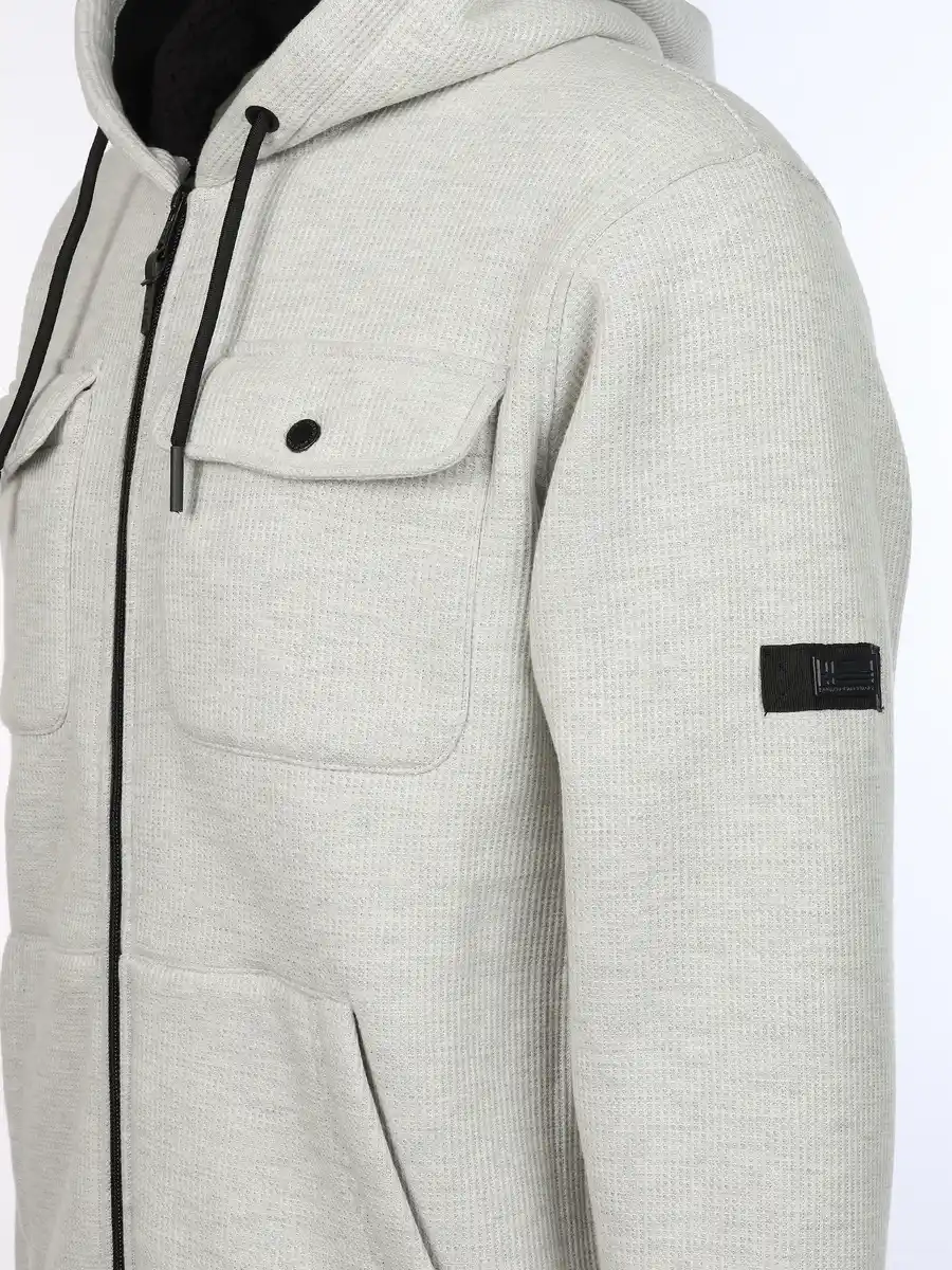 Bild 3 von Herren Kapuzenjacke in Cordoptik Grau