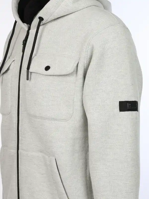 Bild 3 von Herren Kapuzenjacke in Cordoptik Grau