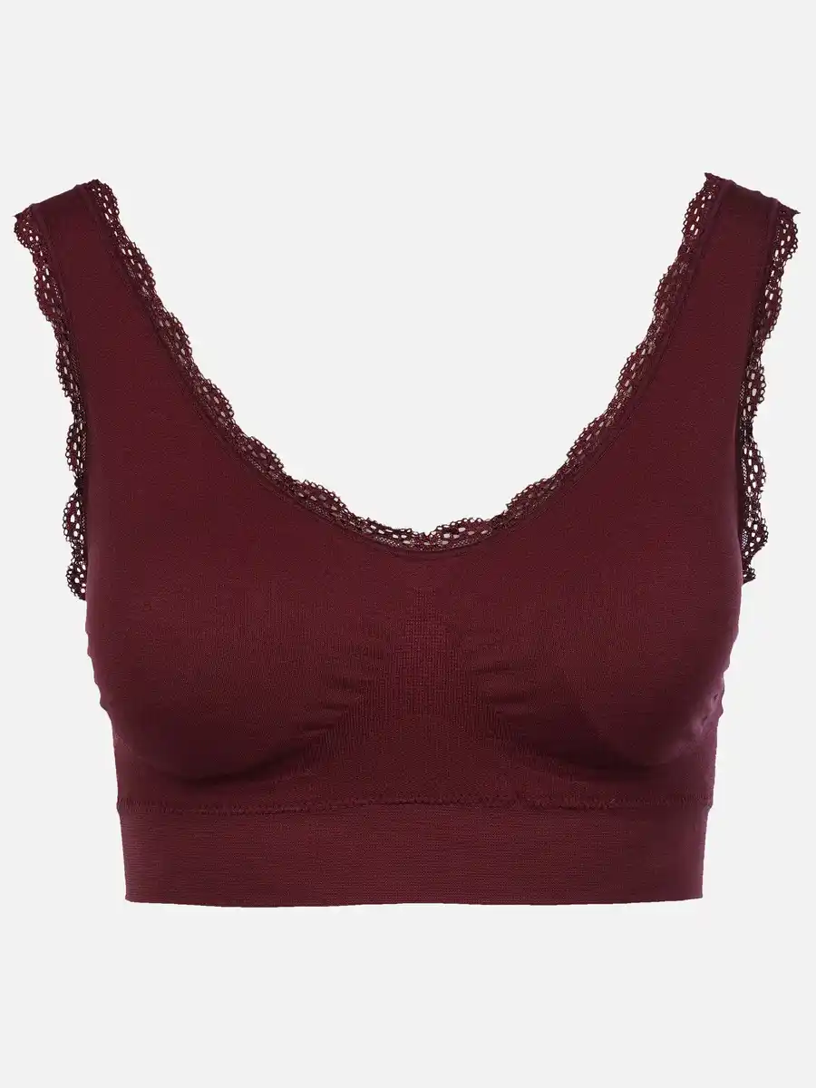 Bild 1 von Damen Bustier Seamless mit Spitze Rot