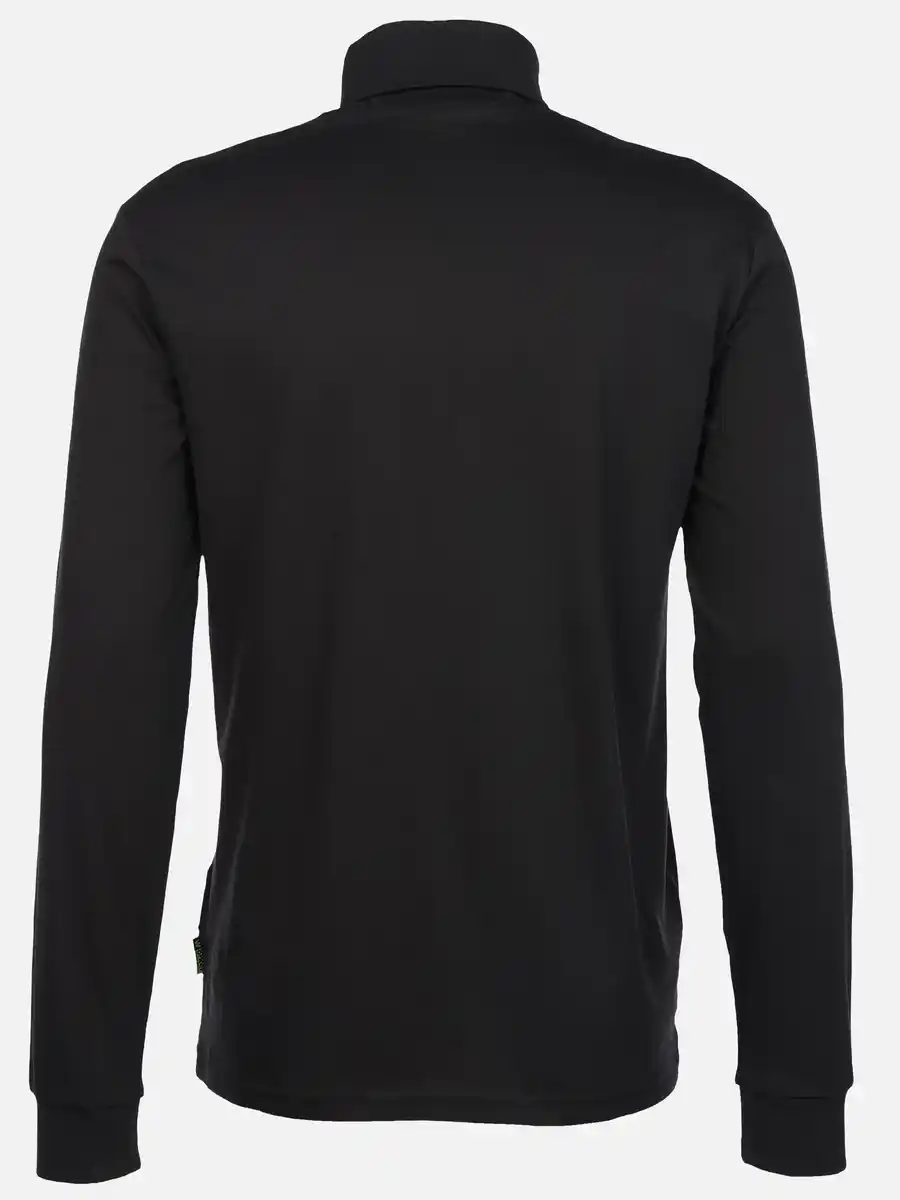 Bild 2 von Herren Jersey Rollkragenshirt Schwarz
