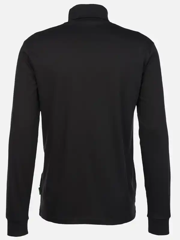 Bild 2 von Herren Jersey Rollkragenshirt Schwarz