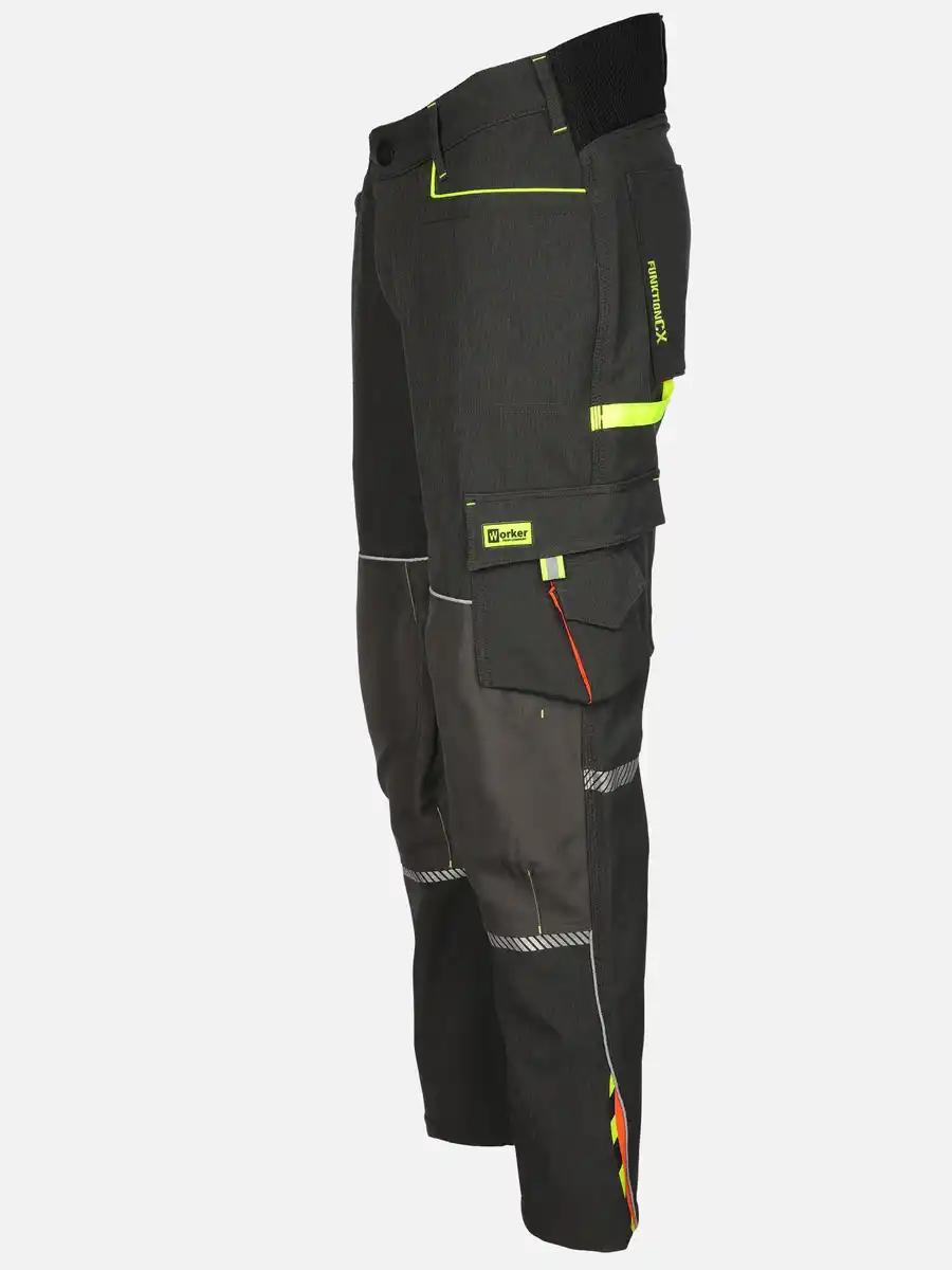 Bild 3 von Herren Softshell Arbeitshose mit Neondetails Grau