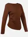 Bild 2 von Vero Moda VMMILLE LS BOATNECK S Shirt Braun
