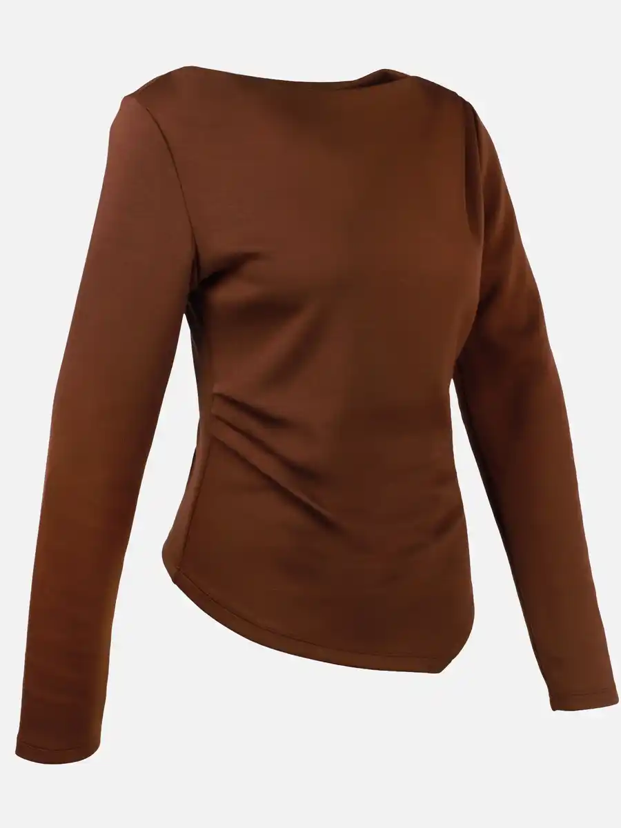 Bild 2 von Vero Moda VMMILLE LS BOATNECK S Shirt Braun