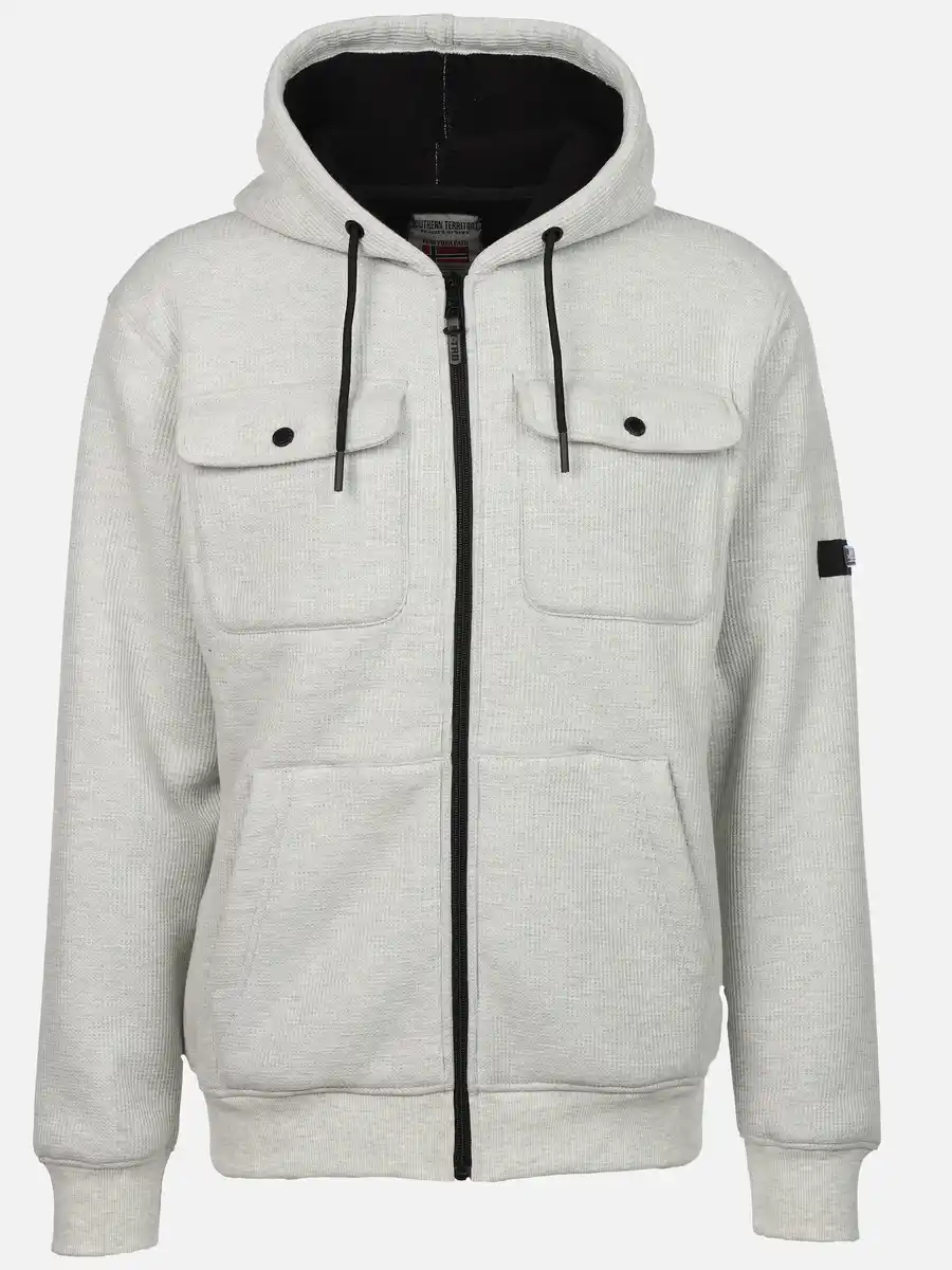 Bild 1 von Herren Kapuzenjacke in Cordoptik Grau