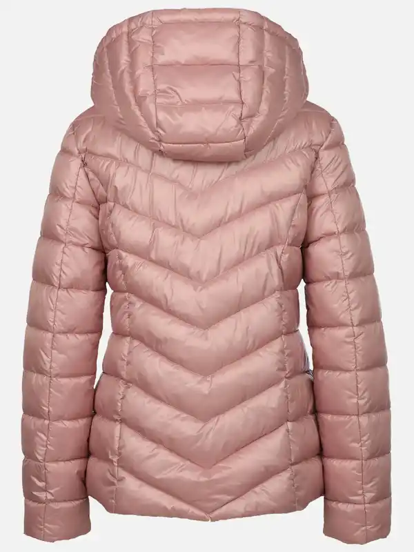 Bild 2 von Damen Steppjacke mit abnehmbarer Kapuze Rosa