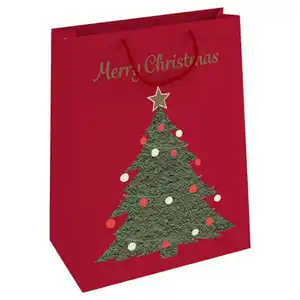 HOME CREATION Weihnachtsgeschenk-Verpackung, Medium Tasche, Rot
