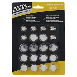 ACTIV ENERGY Knopfzellen-Batterien, 20 Stück