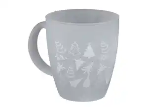 Glastasse versch. weihnachtliche Designs