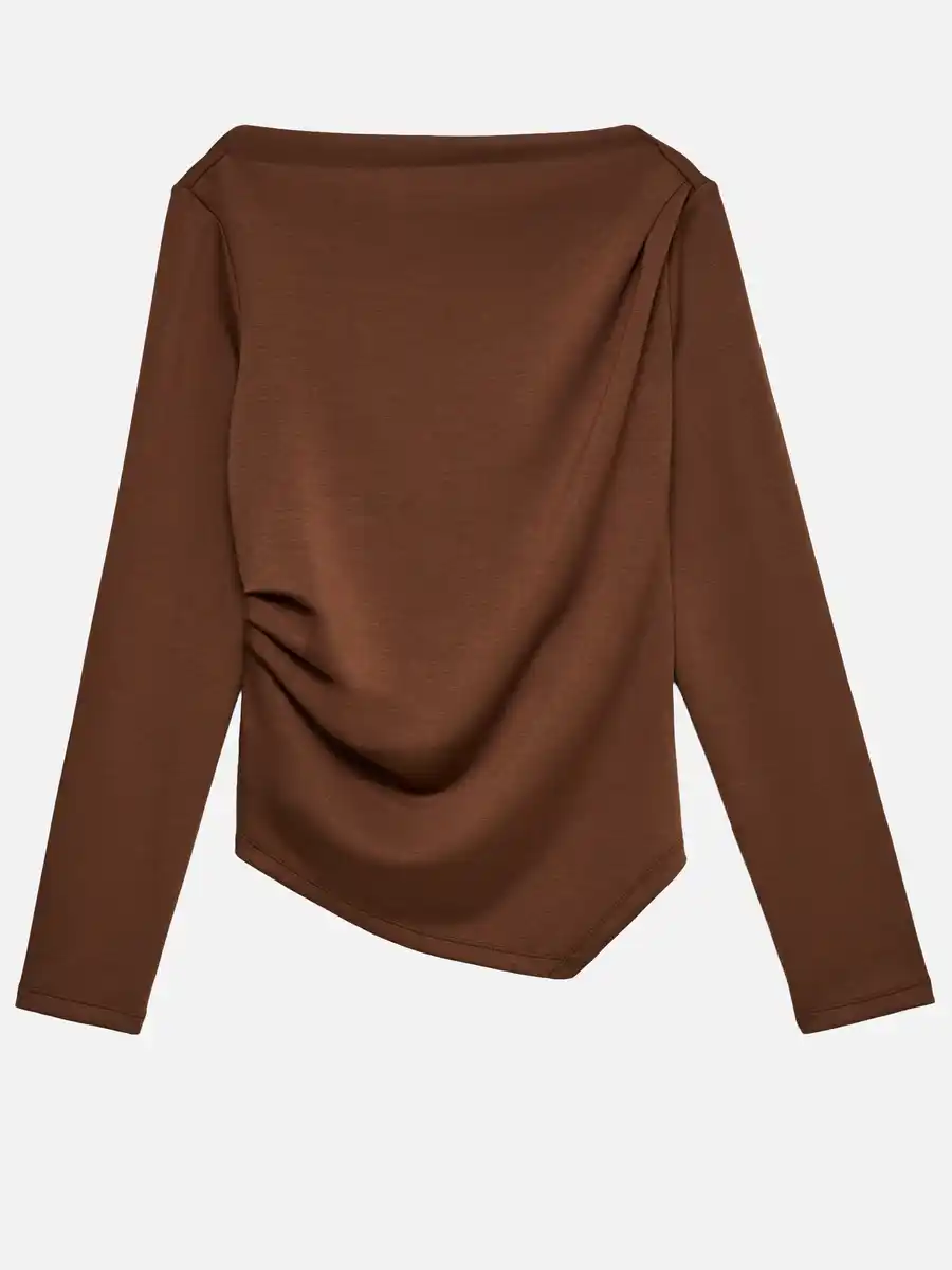 Bild 3 von Vero Moda VMMILLE LS BOATNECK S Shirt Braun