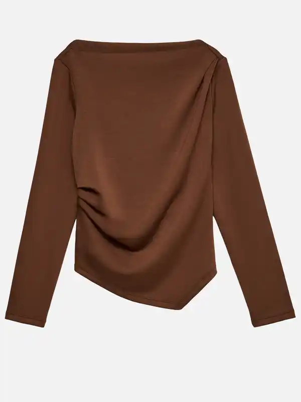 Bild 3 von Vero Moda VMMILLE LS BOATNECK S Shirt Braun