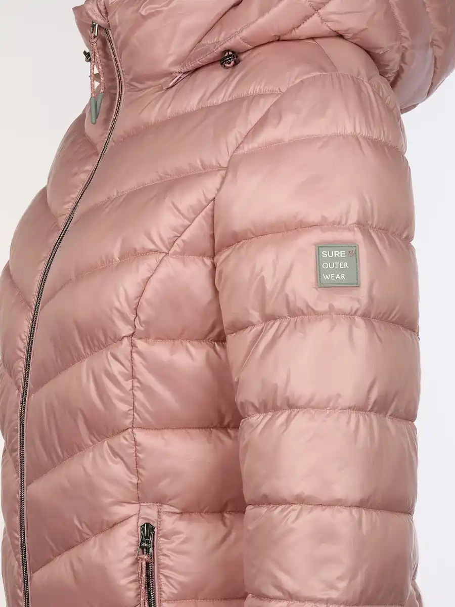 Bild 4 von Damen Steppjacke mit abnehmbarer Kapuze Rosa