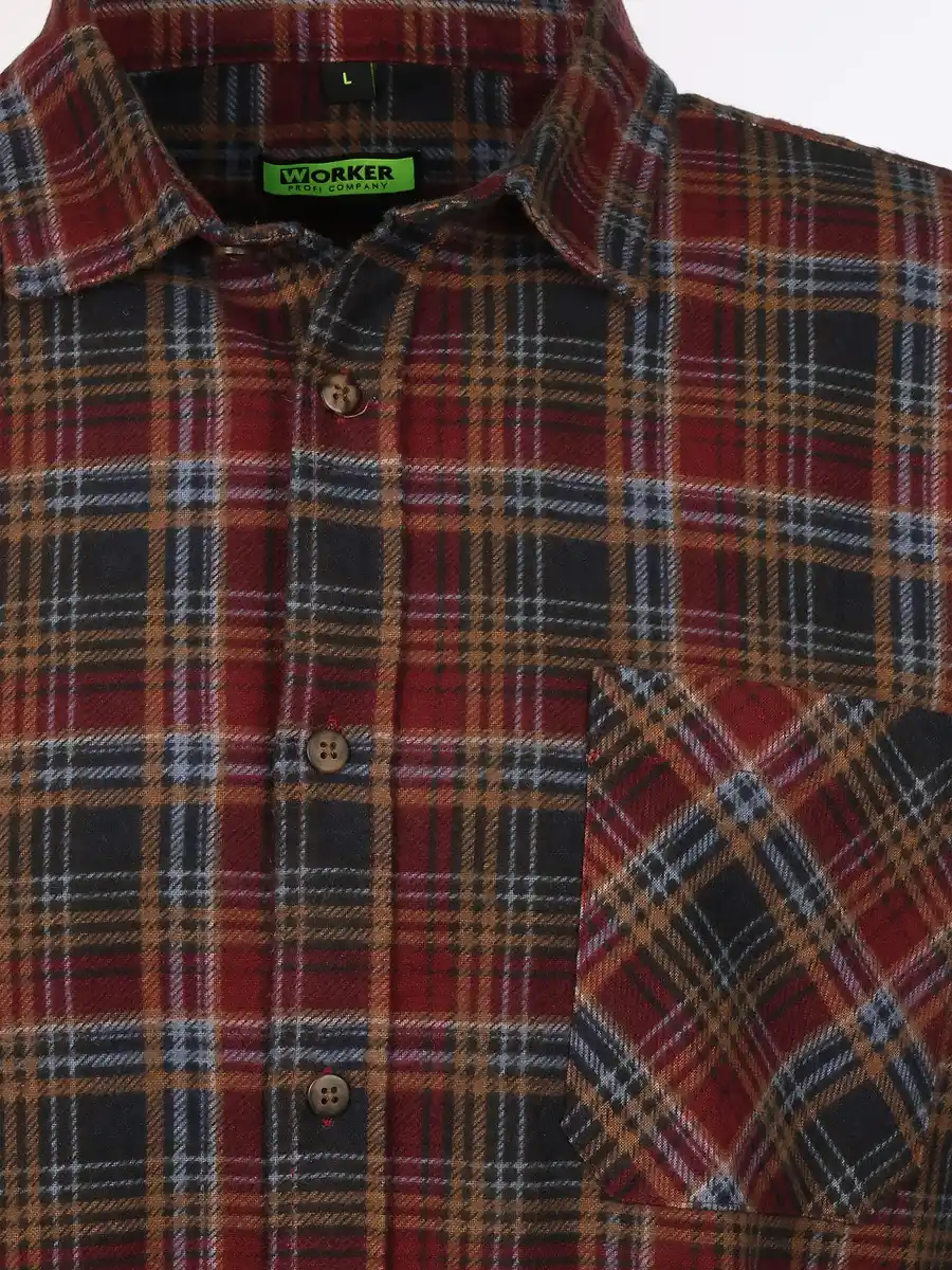 Bild 3 von Herren Arbeitshemd, Flanell Rot