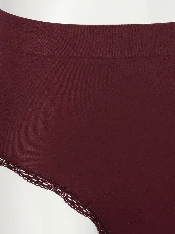 Bild 3 von Damen Taillenslip Seamless mit Spitze im 2er Pack Rot