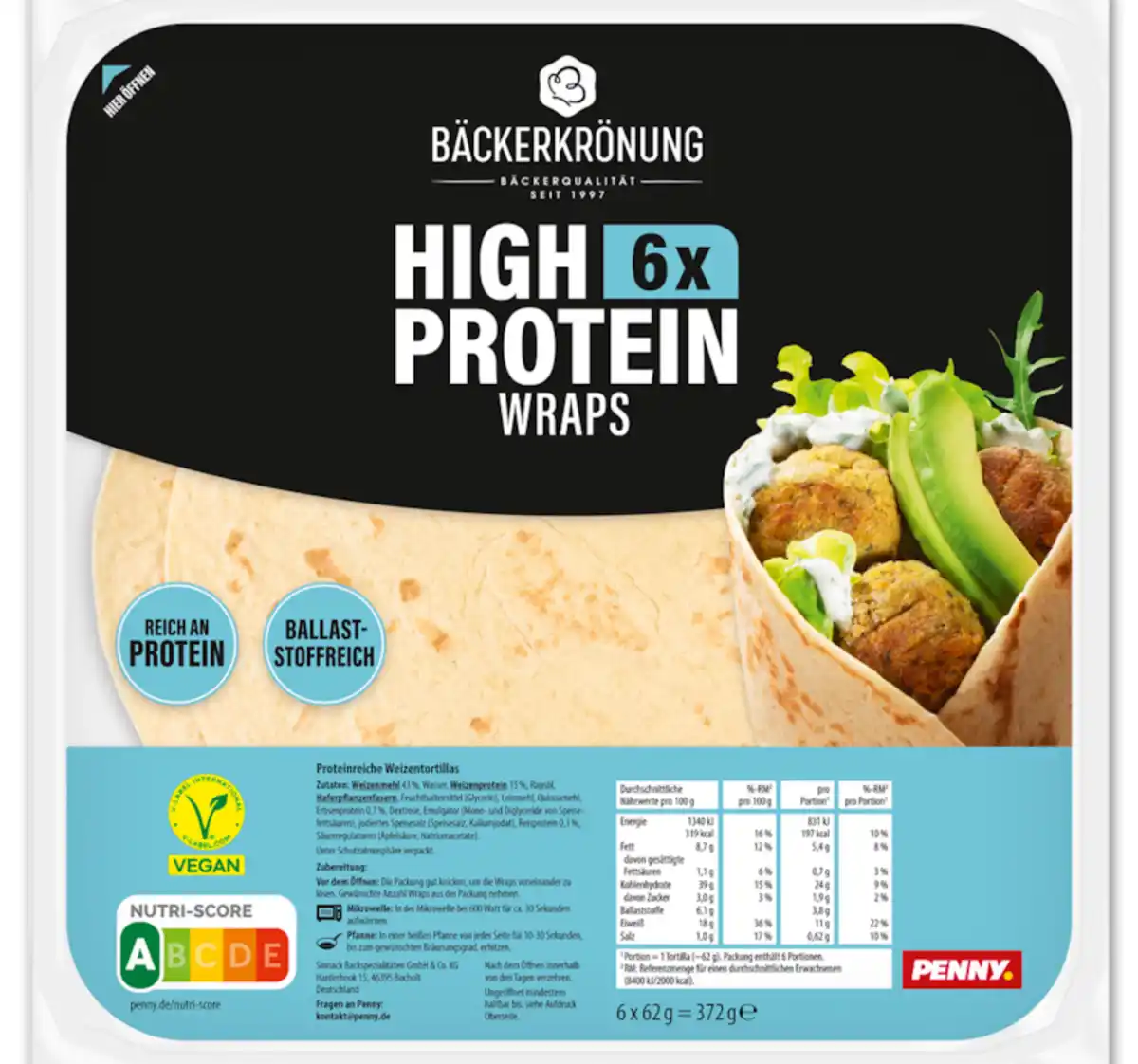Bild 1 von BÄCKERKRÖNUNG High Protein Wraps*