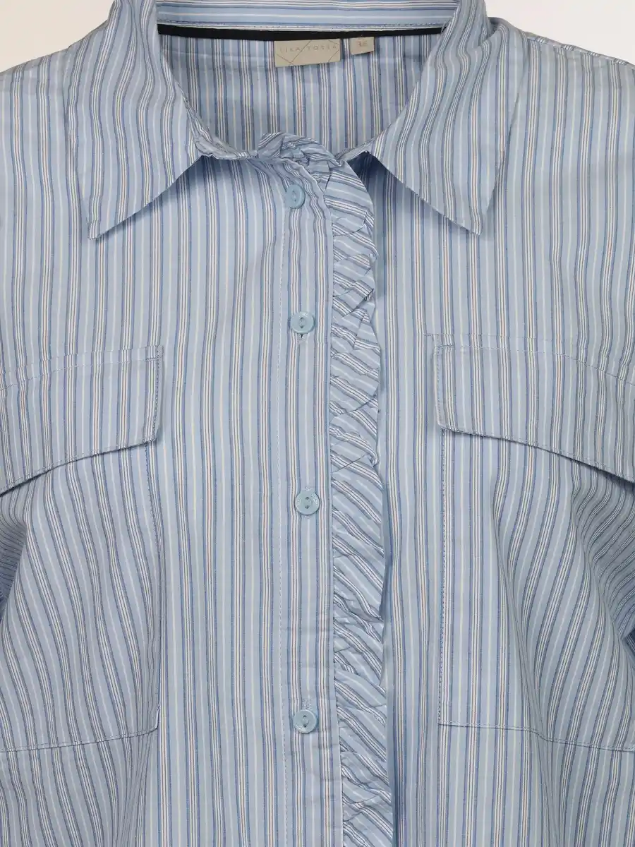 Bild 3 von Damen Freizeitbluse mit Rüschenbesatz Blau