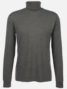 Herren Jersey Rollkragenshirt Grau