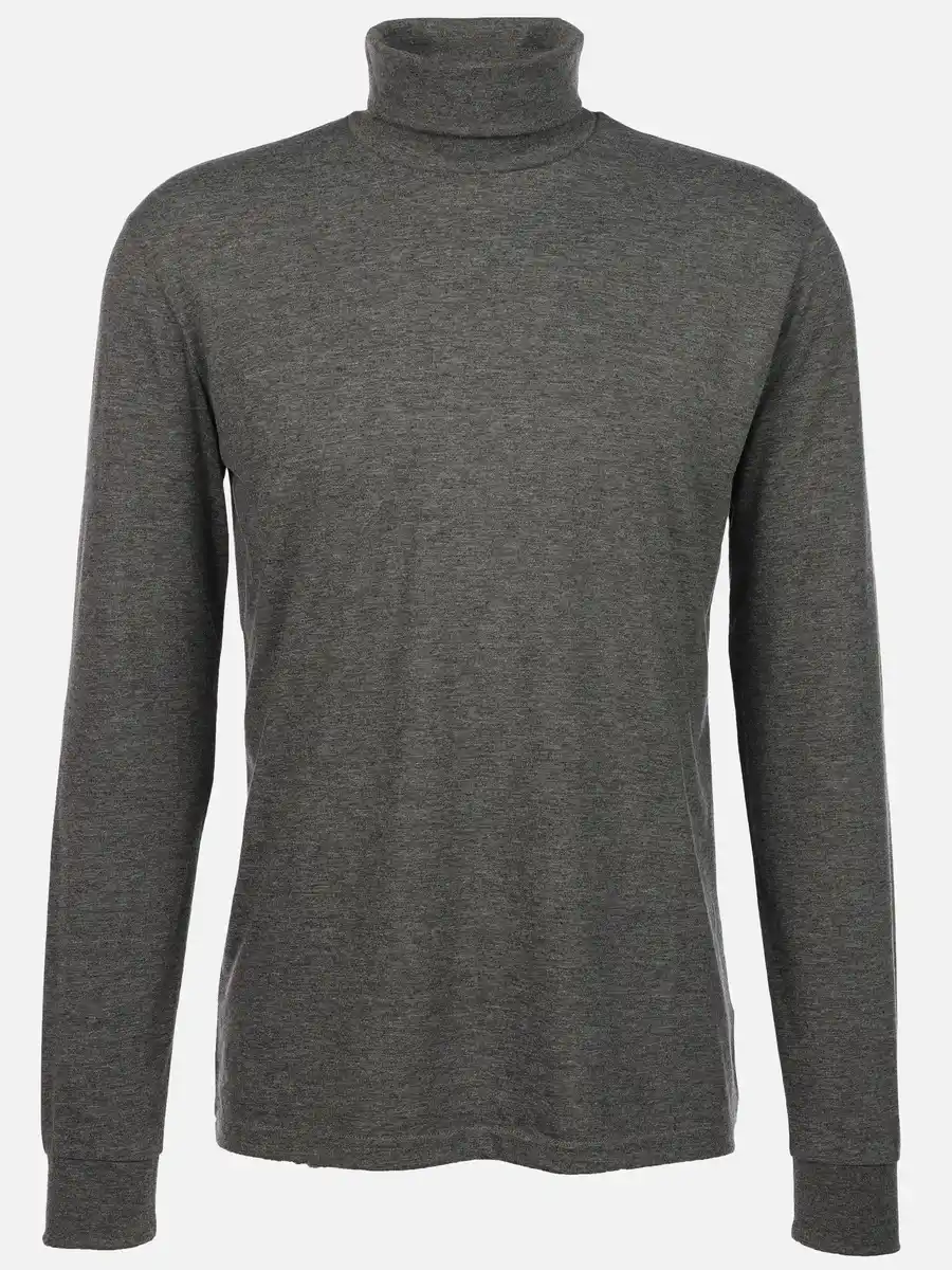 Bild 1 von Herren Jersey Rollkragenshirt Grau