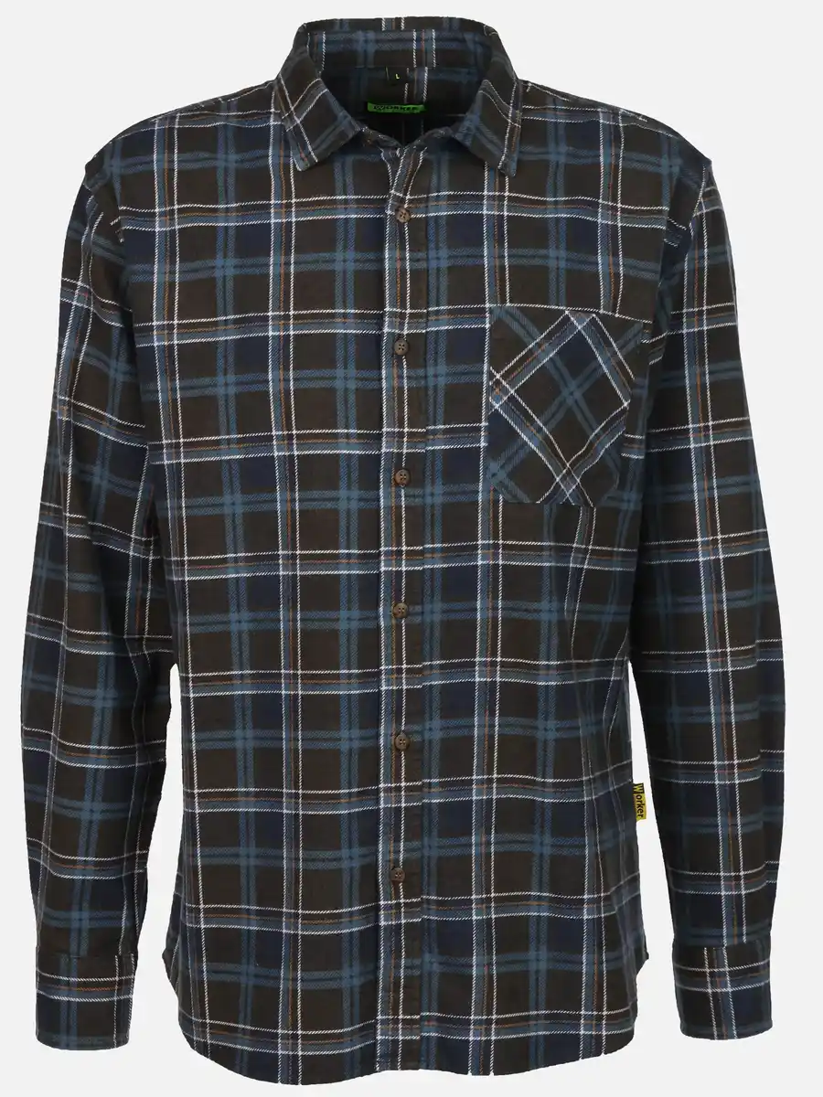 Bild 1 von Herren Arbeitshemd, Flanell Blau