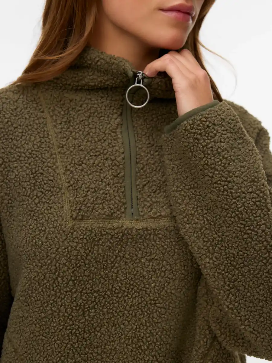 Bild 3 von Vero Moda VMFLASH TEDDY ANORAK Teddyjacke Grün