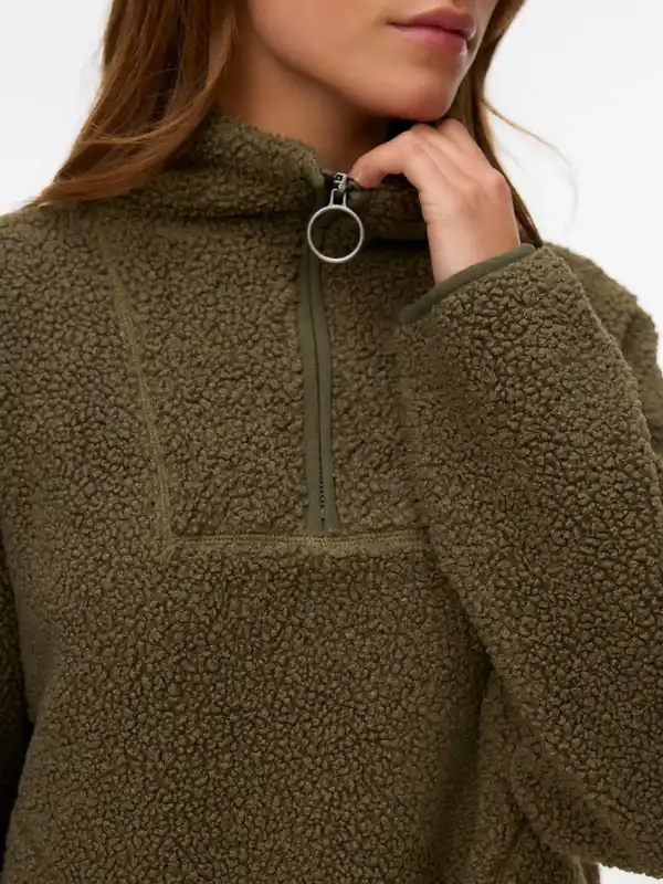 Bild 3 von Vero Moda VMFLASH TEDDY ANORAK Teddyjacke Grün