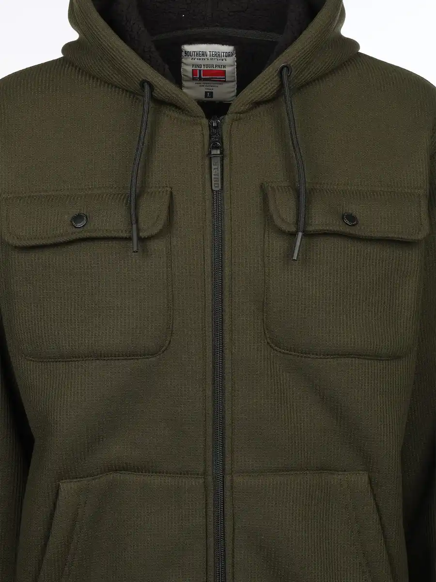 Bild 3 von Herren Kapuzenjacke in Cordoptik Oliv