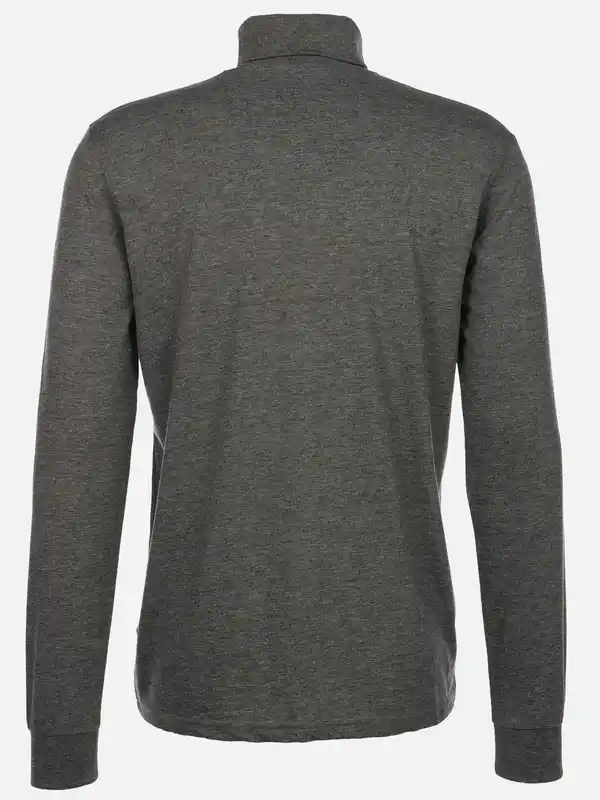 Bild 2 von Herren Jersey Rollkragenshirt Grau
