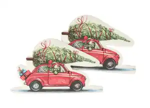 Form-Servietten "Baum oder Auto"
