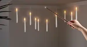 IDEENWELT Schwebende LED-Kerzen 10er-Set