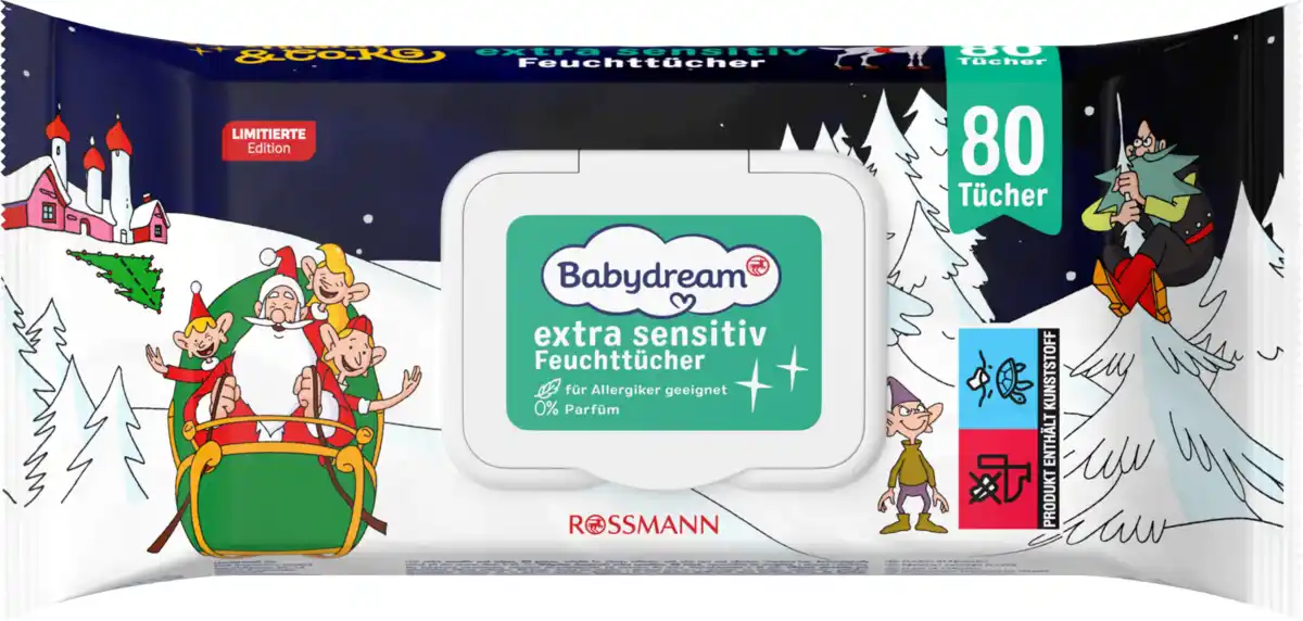 Bild 1 von Babydream Feuchttücher extra sensitiv Weihnachtsmann & Co. KG