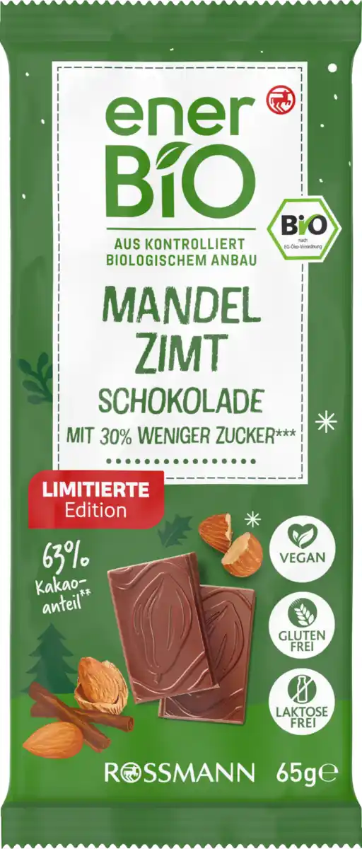 Bild 1 von enerBiO Schokoladentafel Mandel & Zimt