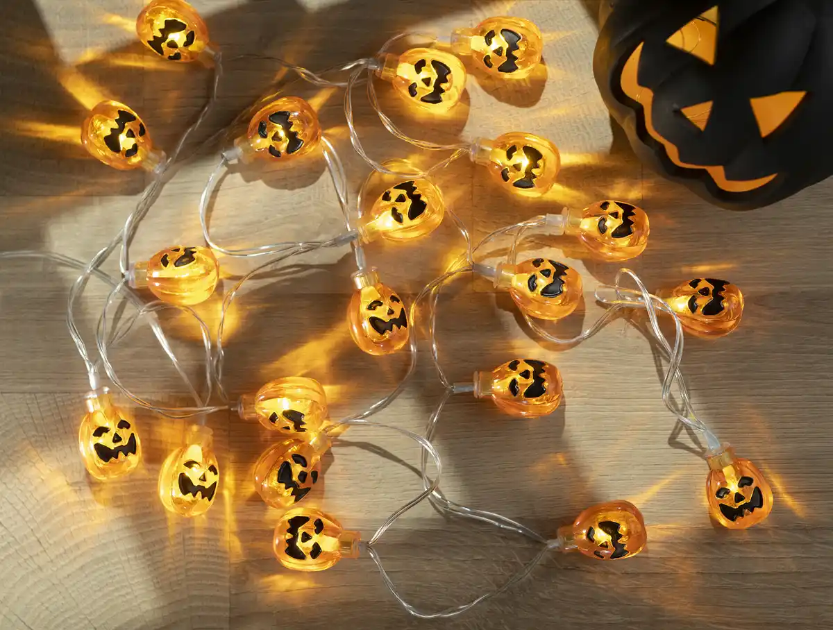 Bild 1 von IDEENWELT LED-Halloween-Lichterkette Kürbis
