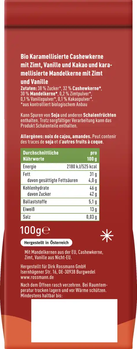 Bild 2 von enerBiO Gebrannte Nussmischung Mandeln & Cashews