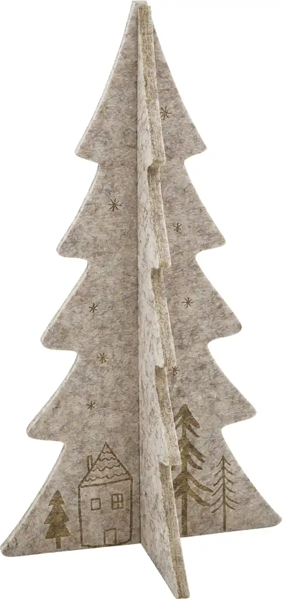 Bild 2 von IDEENWELT Filztanne zum Zusammenstecken beige, klein