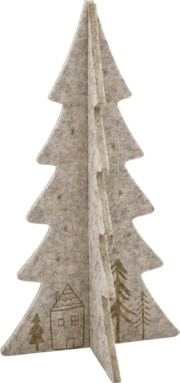 Bild 2 von IDEENWELT Filztanne zum Zusammenstecken beige, klein