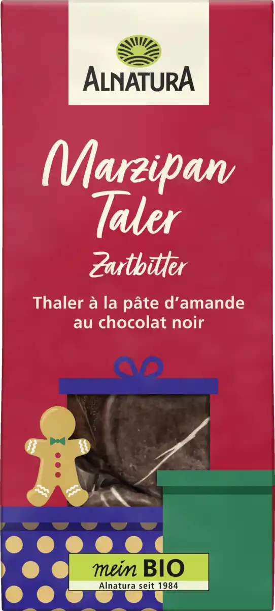 Bild 1 von Alnatura Bio Marzipan-Taler Zartbitter
