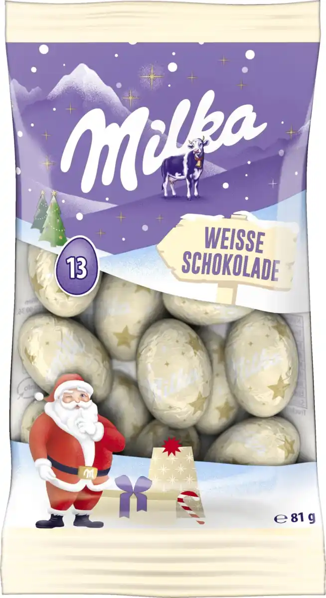 Bild 1 von Milka Weihnachtskugeln Weiss