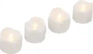 IDEENWELT LED-Teelichte geschmolzenes Wachs 4er-Set