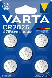 VARTA Knopfzellen CR 2025, 5-St.-Packg.