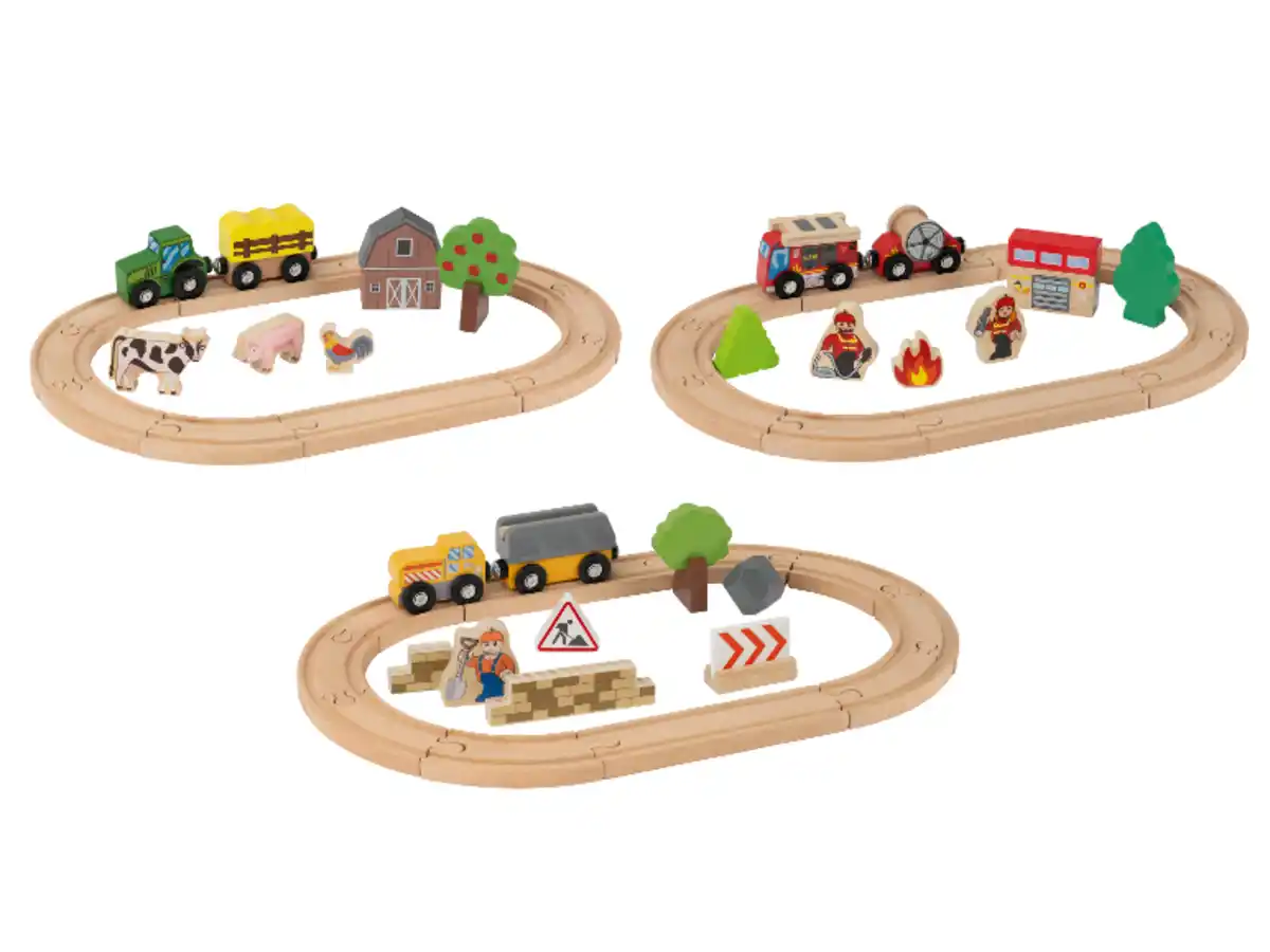 Bild 3 von LUPILU® Bahnset / Bauernhof / Feuerwehr / Baustelle