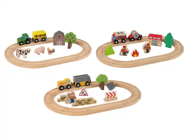 Bild 3 von LUPILU® Bahnset / Bauernhof / Feuerwehr / Baustelle