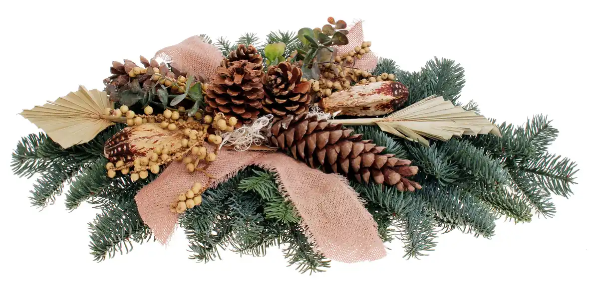 Bild 1 von Nobilis Grableger mit Palmspeer natur dekoriert