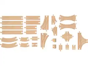 LUPILU® Schienen- und Weichen-Set, 27-teilig