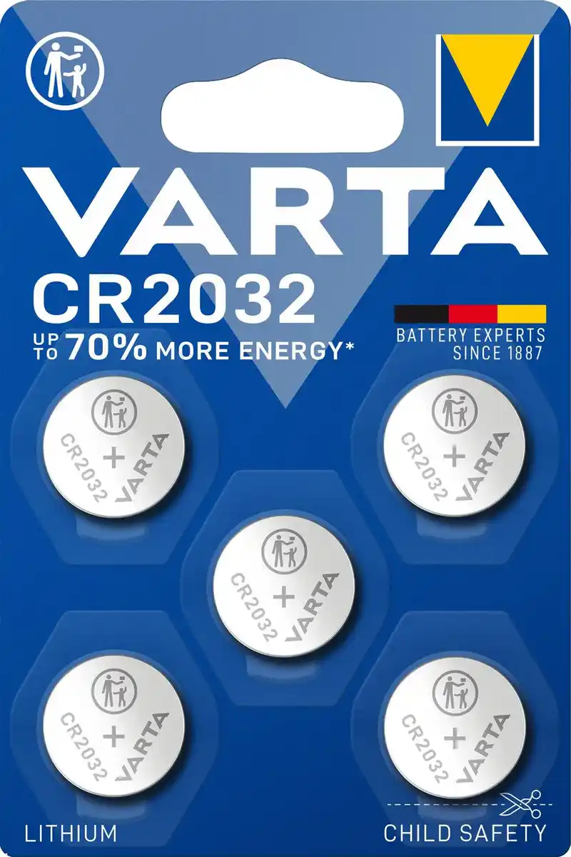 Bild 1 von VARTA Knopfzellen CR2032, 5-St.-Packg.