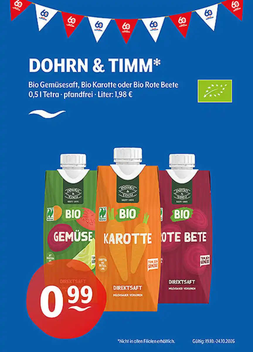 Bild 1 von DOHRN & TIMM* Bio Gemüsesaft, Bio Karotte oder Bio Rote Beete