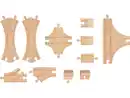 Bild 1 von LUPILU® Holz Eisenbahn-Schienenset