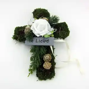 Kreuz flach Salim weiß