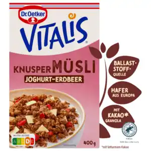 Dr. Oetker Vitalis Knusper Joghurt-Erdbeer 400g