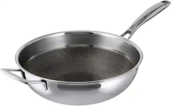 Bild 3 von SILVERCREST® Edelstahl-Wok »Wabenstruktur«